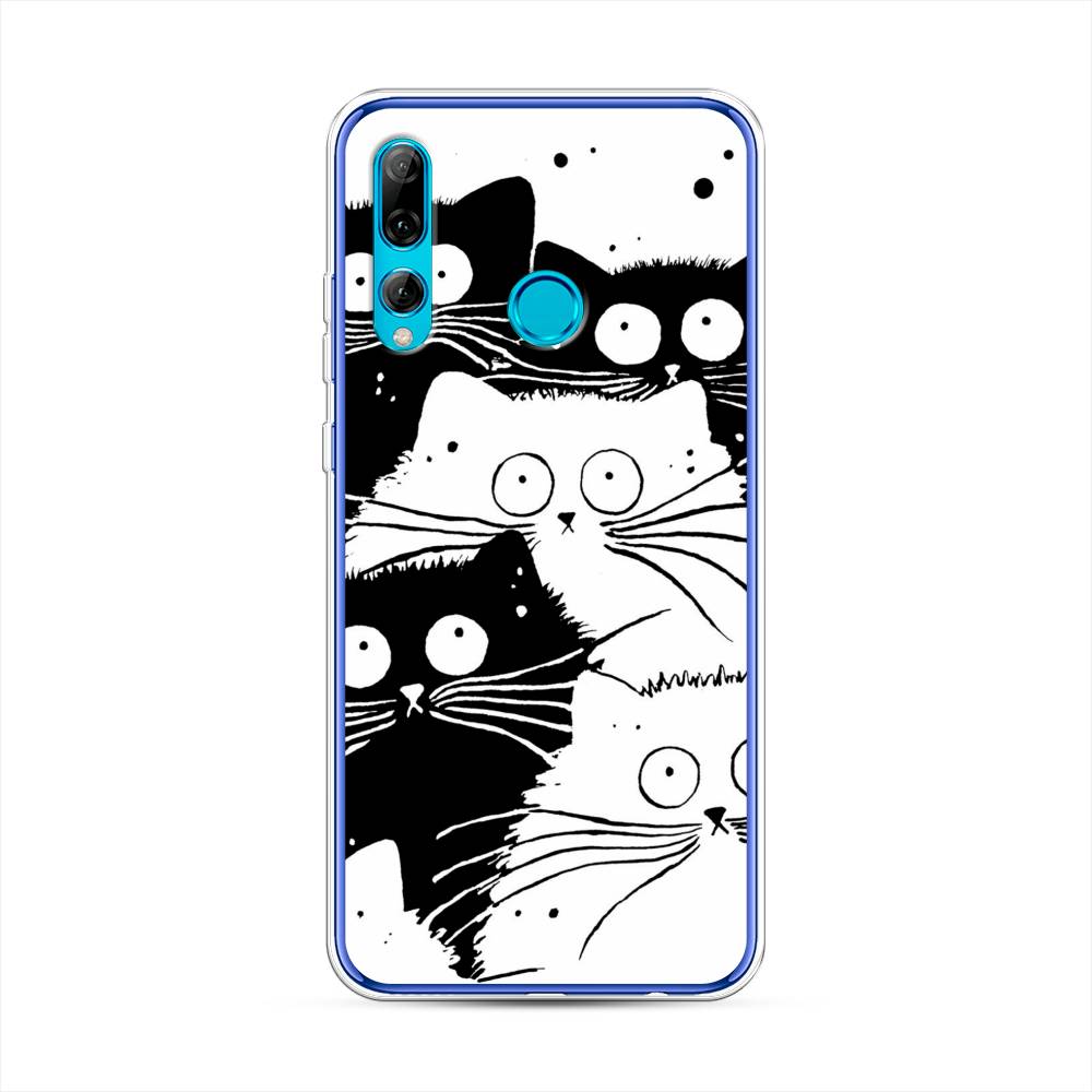 фото Чехол awog "коты черно-белые" для huawei p smart plus 2019