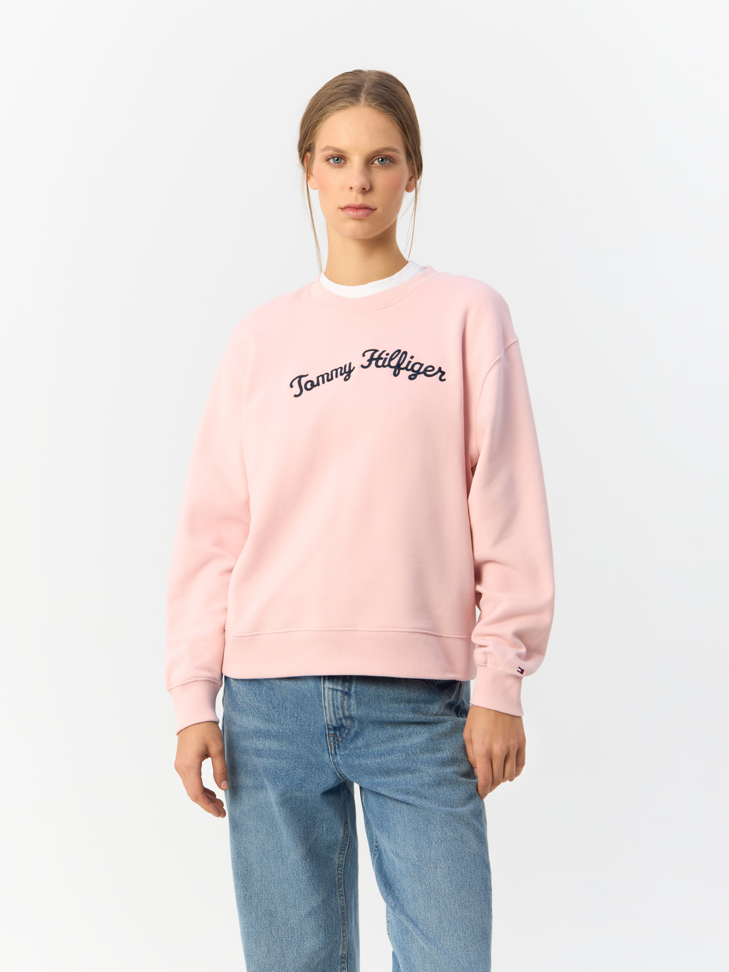 Свитшот женский Tommy Hilfiger WW0WW42615 розовый, XS