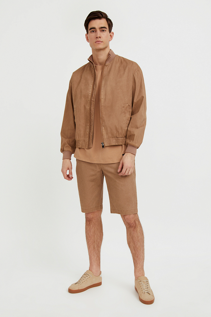 фото Повседневные шорты мужские finn flare s21-21040 коричневые m