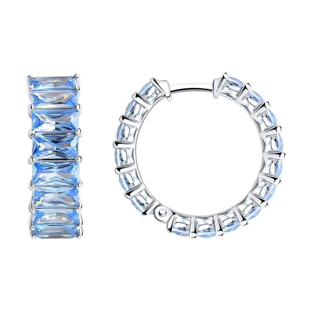 

Серьги конго из серебра ЯХОНТ Золотой 2700733, фианит, 2700733
