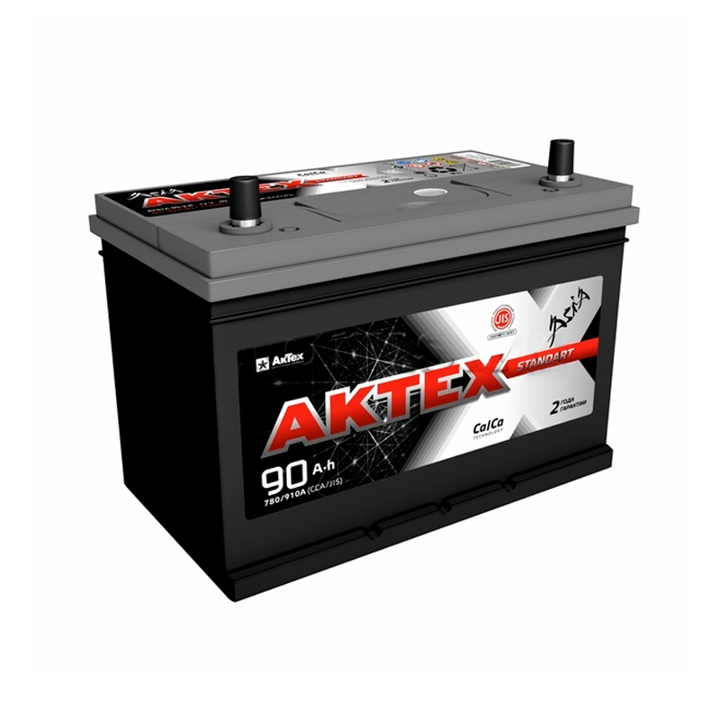 AKTEX 'ATSTA903L Аккумулятор АКТЕХ ASIA 90 А/ч прямая L+ 306x173x223 EN780 А  1шт