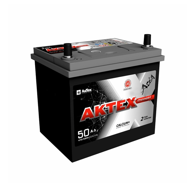 AKTEX 'ATSTA503R Аккумулятор АКТЕХ ASIA 50 А/ч обратная R+ 238x129x225 EN470 А  1шт