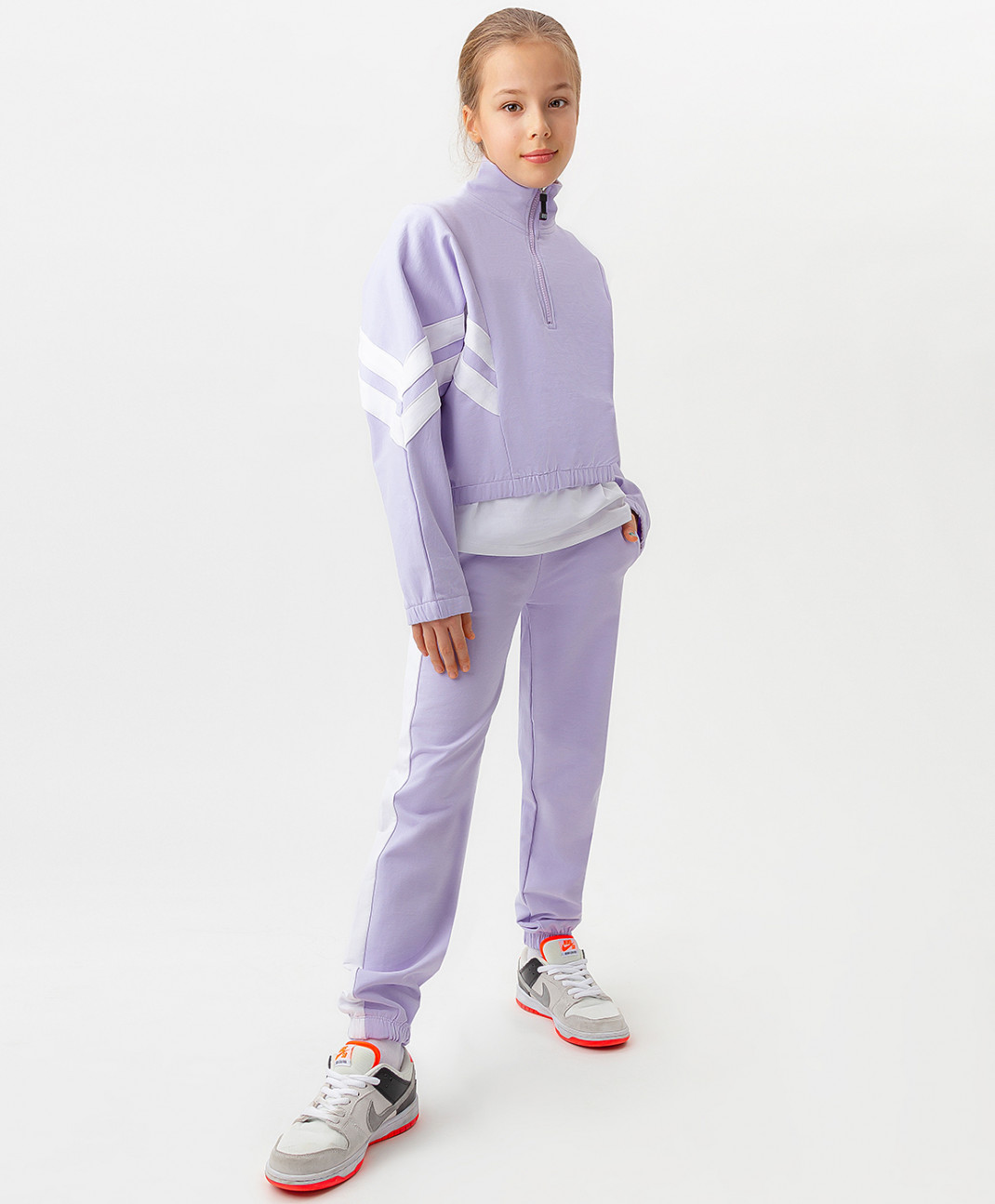 

Джоггеры детские Button Blue 123BBGJC56113100, фиолетовый, 140, 123BBGJC56113100