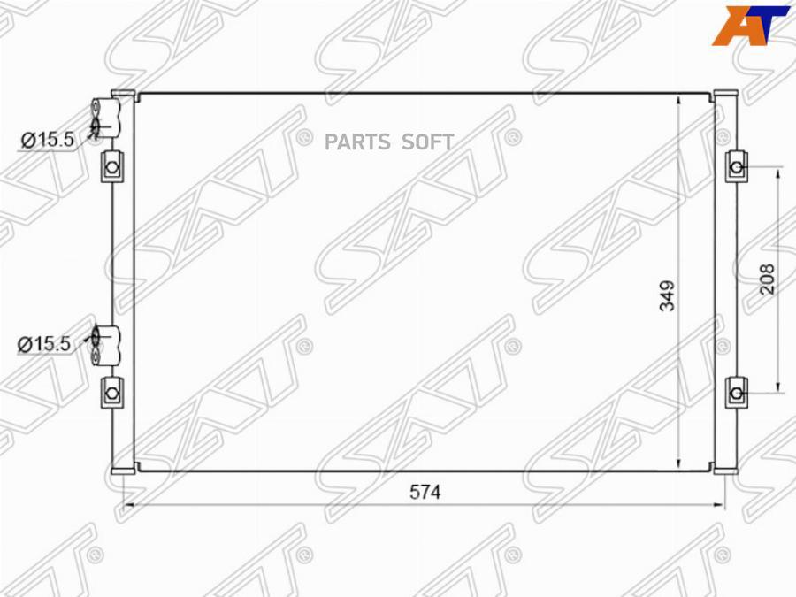 

SAT Радиатор кондиционера CHRYSLER PT CRUISER 00-03