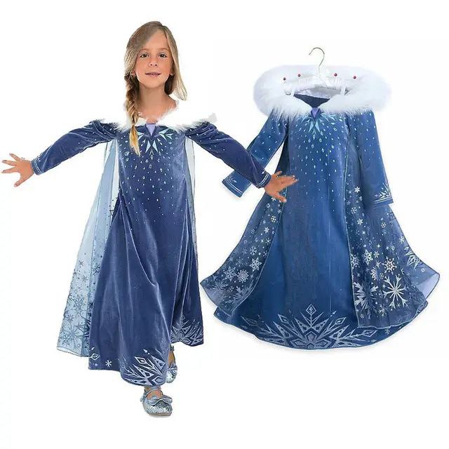 Карнавальный костюм детский ROYAL FELLE Эльза, голубой; синий, 122