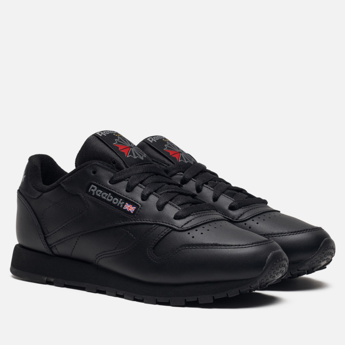 фото Кроссовки женские reebok classic leather черные 36 eu