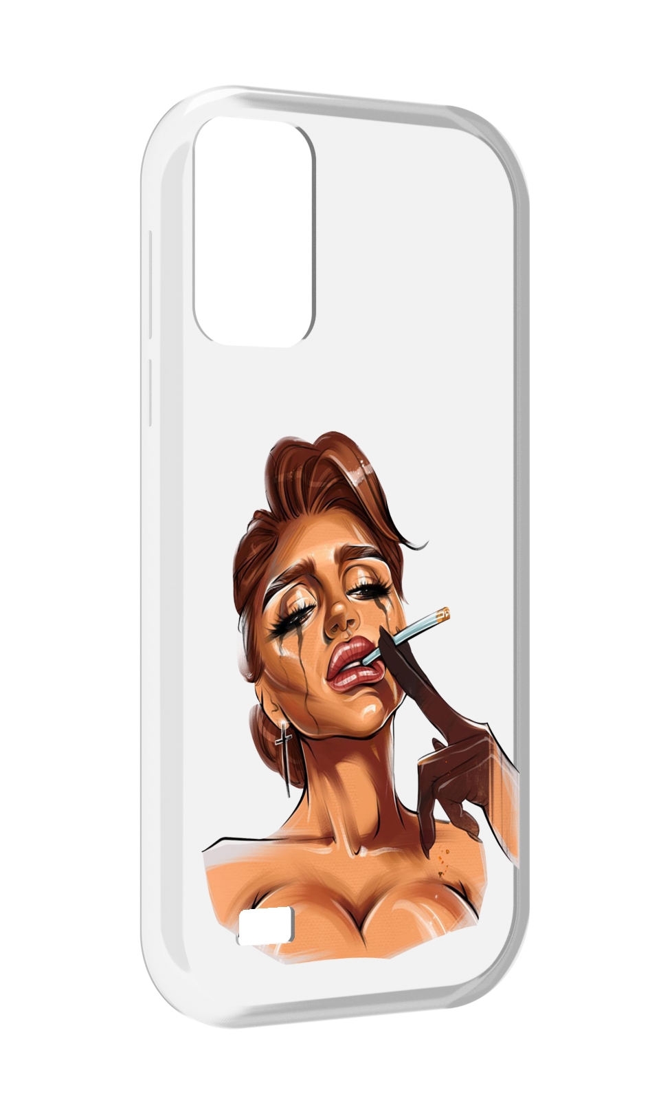 

Чехол MyPads плачущая-девушка-с-сигаретой женский для Oukitel C31, Прозрачный, Tocco