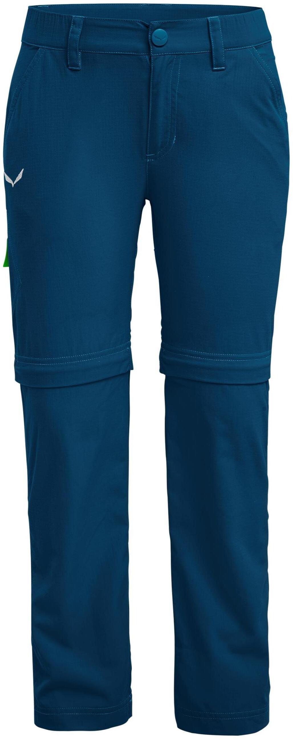 фото Брюки для активного отдыха salewa 2019 fanes 2 dry k 2/1 pant poseidon, р. 128