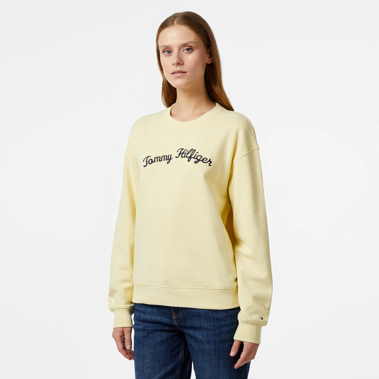 Свитшот Tommy Hilfiger для женщин жёлтый-ZHO размер L WW0WW42615 16190₽