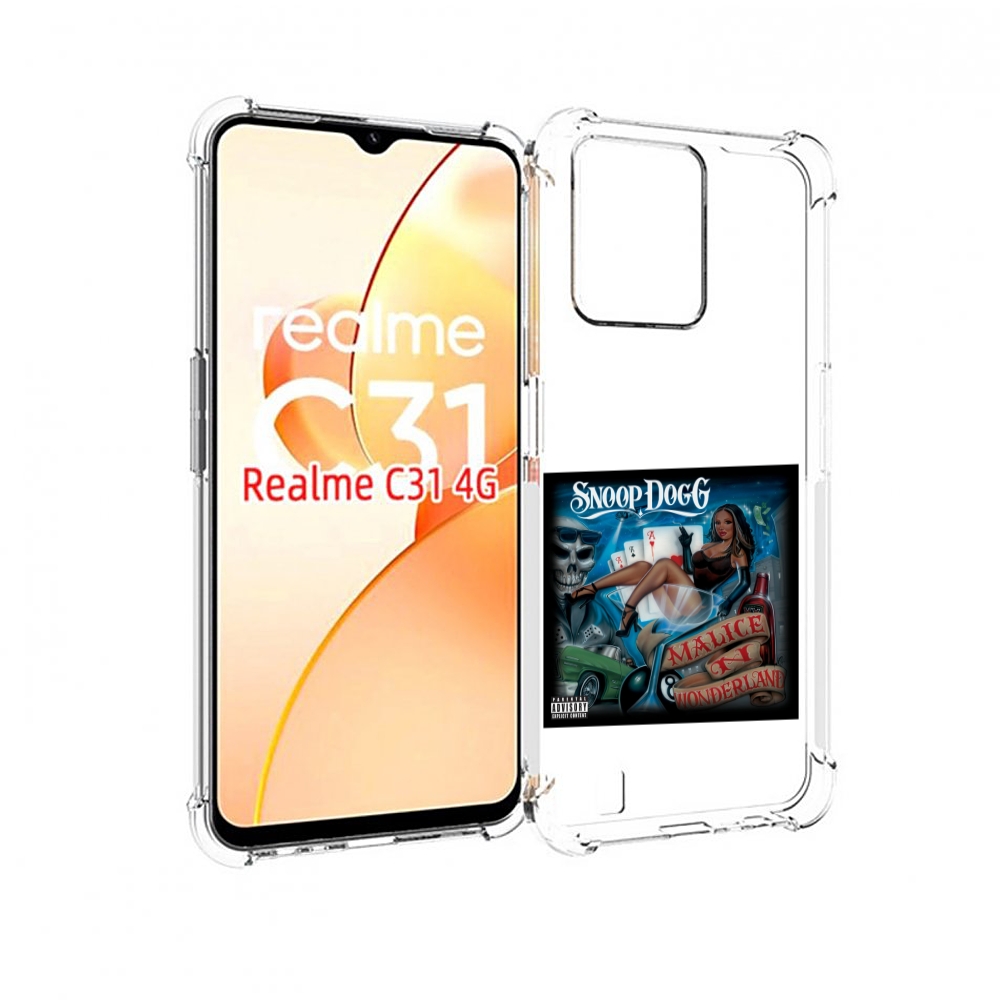 

Чехол MyPads Snoop Dogg MALICE N WONDERLAND для OPPO Realme C31, Прозрачный, Tocco