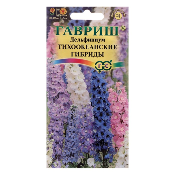 

Семена цветов "Гавриш" Дельфиниум "Тихоокеанские гибриды", смесь, 0,1 г