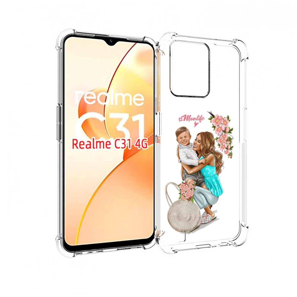 

Чехол MyPads Momlife для OPPO Realme C31, Прозрачный, Tocco