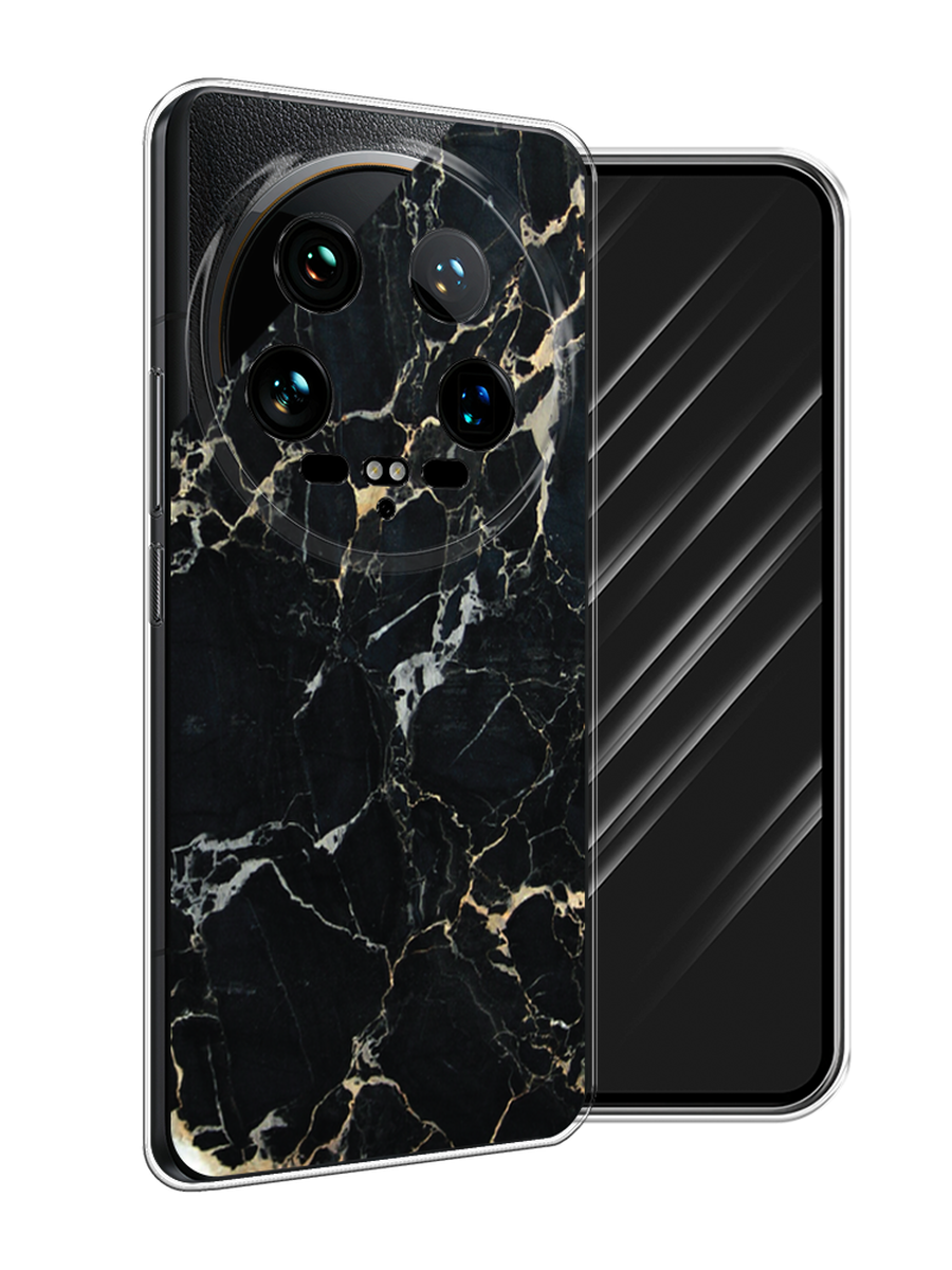 

Чехол Awog на Xiaomi 14 Ultra "Черный мрамор уголок", Черный;золотистый, 321850-1