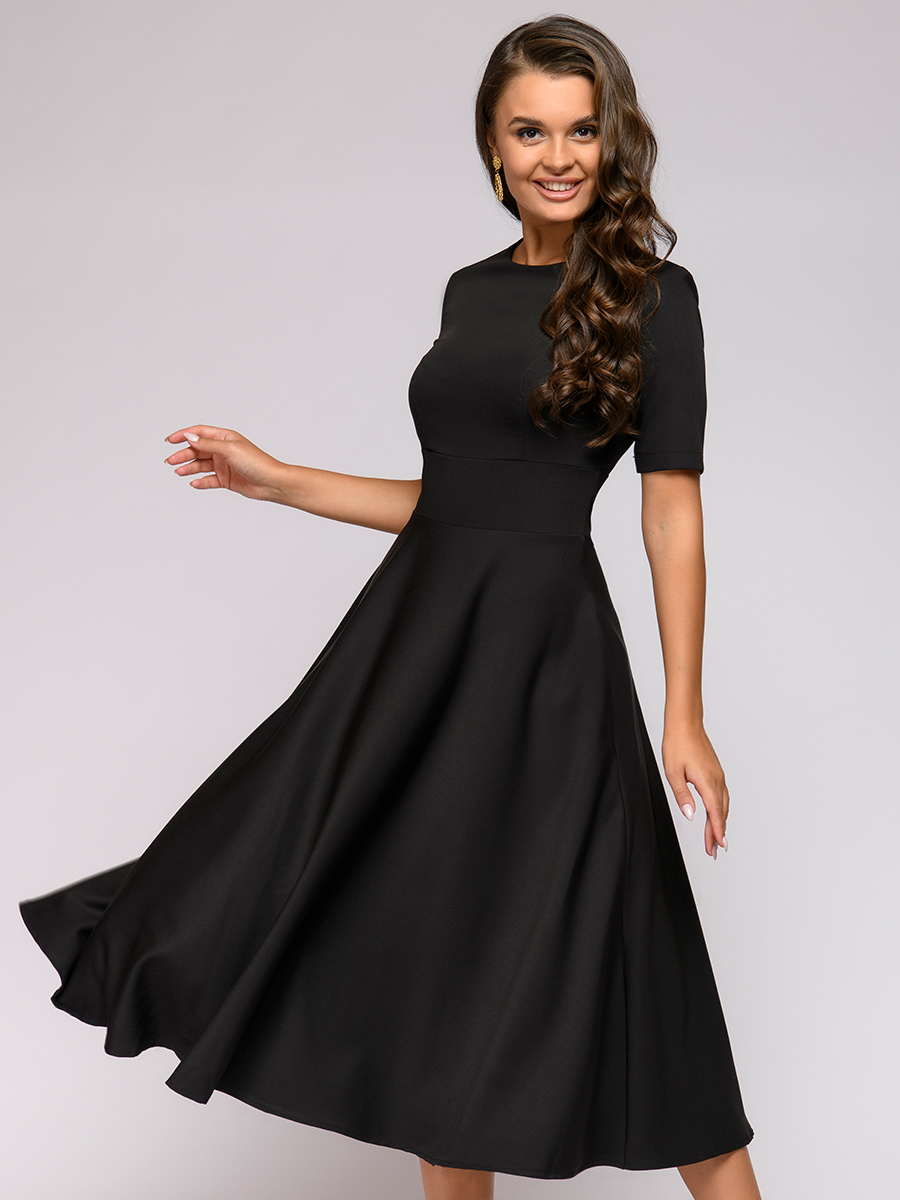 

Платье женское 1001dress 102067 черное 46 RU, Черный, 102067