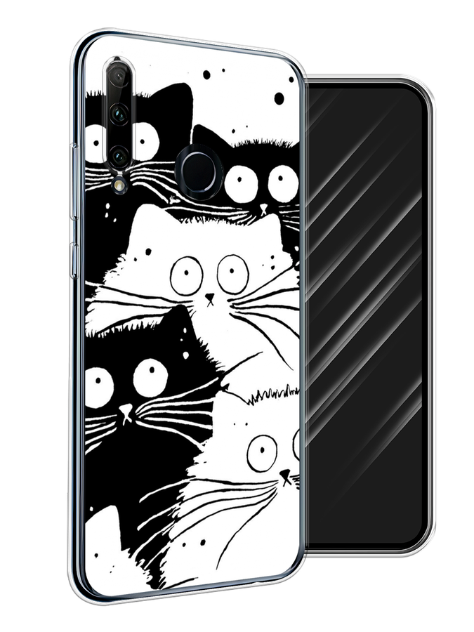 

Чехол Awog на Honor 20 Lite 2019 "Коты черно-белые", Черный;белый, 68950-2