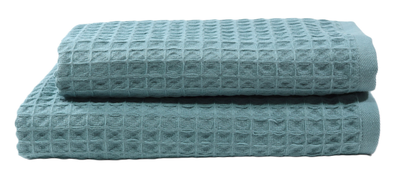 

Набор вафельных полотенец Ника 50х90/70х140, 290 гр/м2, бирюзовый 2 шт, Ника_Вафельное