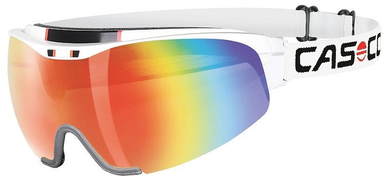 фото Визор для беговых лыж casco spirit carbonic white-rainbow 07.4924