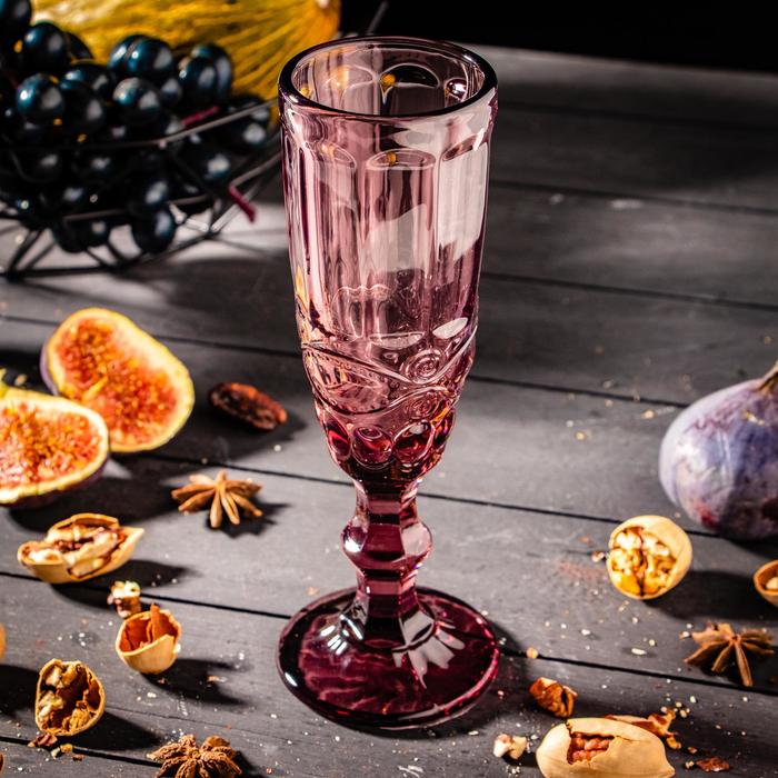 фото Бокал для шампанского magistro «ла-манш», 160 мл, цвет розовый