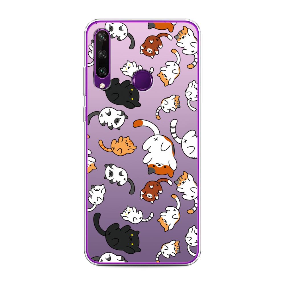 

Чехол Awog на Huawei Y6p "Котопад", Фиолетовый;белый, 6103250-7