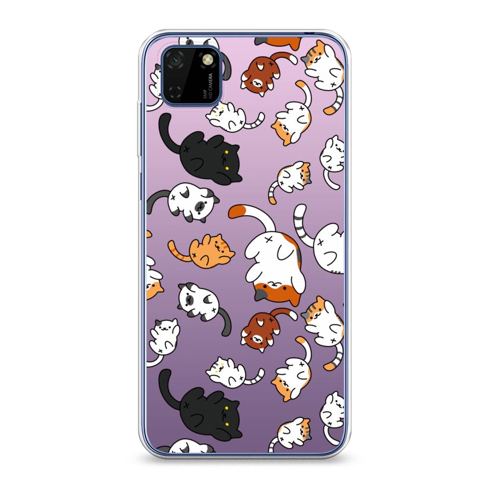 

Чехол Awog на Huawei Y5p "Котопад", Фиолетовый;белый, 6103750-7