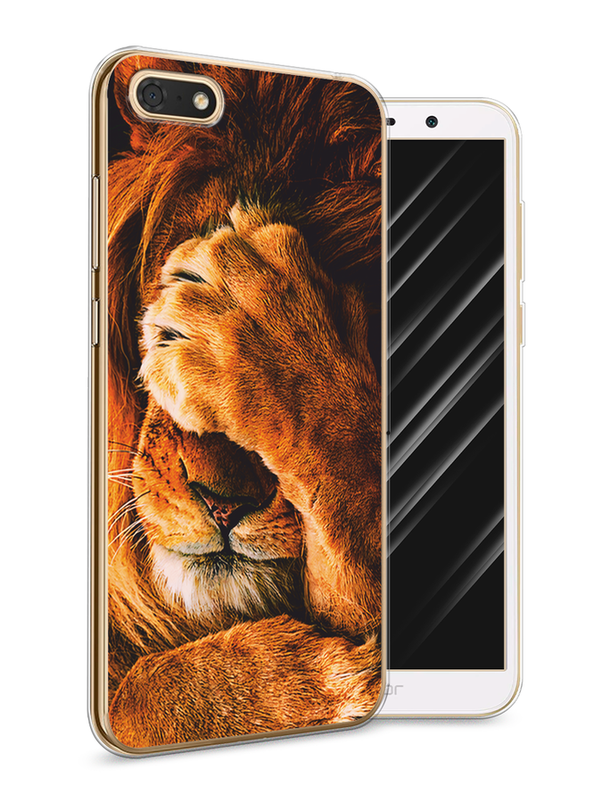 

Чехол Awog на Huawei Y5 2018 "Котопад", Фиолетовый;белый, 65950-7
