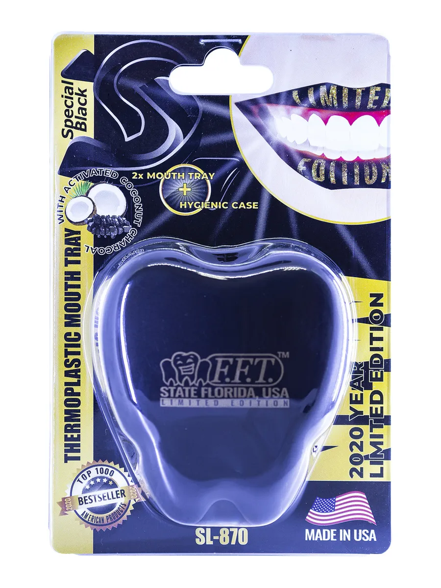 

Отбеливающая капа для зубов с кокосовым углем(2 шт) F.F.T./FFT-SL-870Special Black