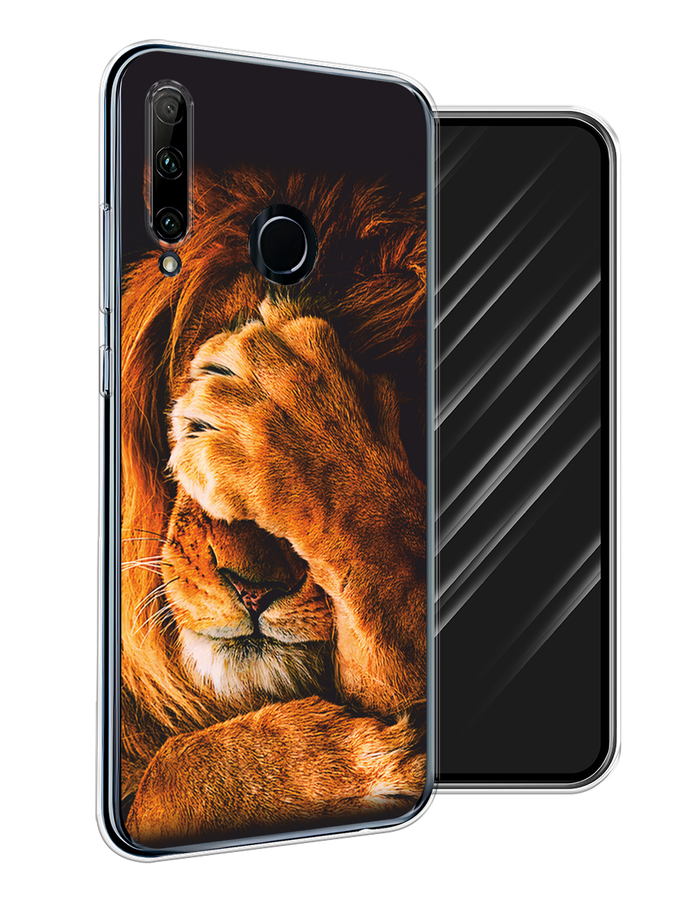 

Чехол Awog на Huawei P Smart Plus 2019 "Котопад", Фиолетовый;белый, 69250-7