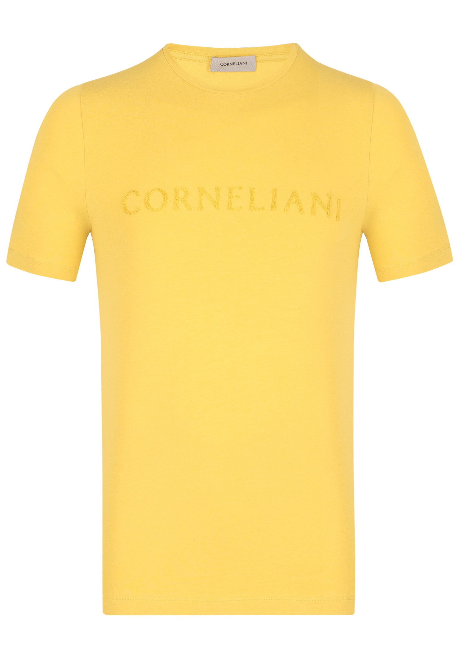 

Футболка мужская Corneliani 128476 желтая 58 IT, Желтый, 128476