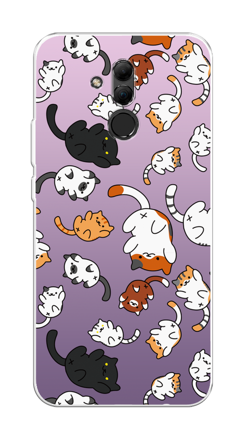

Чехол Awog на Huawei Mate 20 Lite "Котопад", Фиолетовый;белый, 66650-7