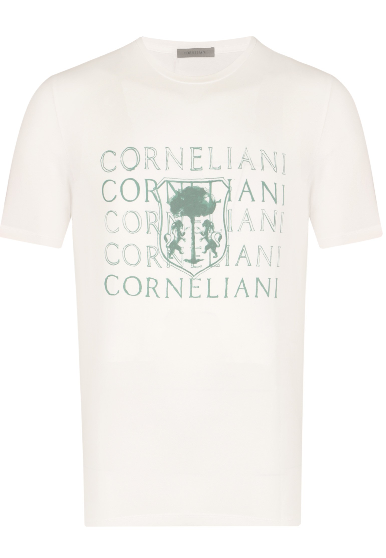 

Футболка мужская Corneliani 128471 белая 56 IT, 128471