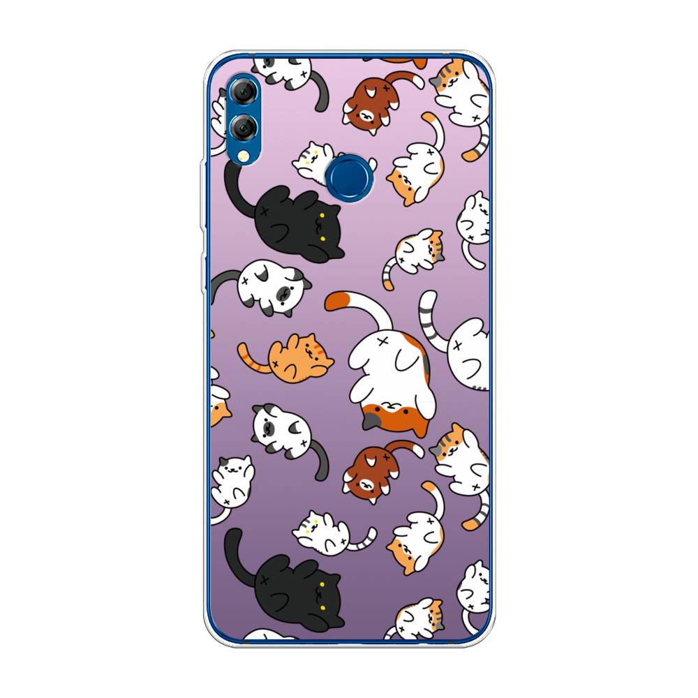 

Чехол Awog на Honor 8X Max "Котопад", Фиолетовый;белый, 66550-7