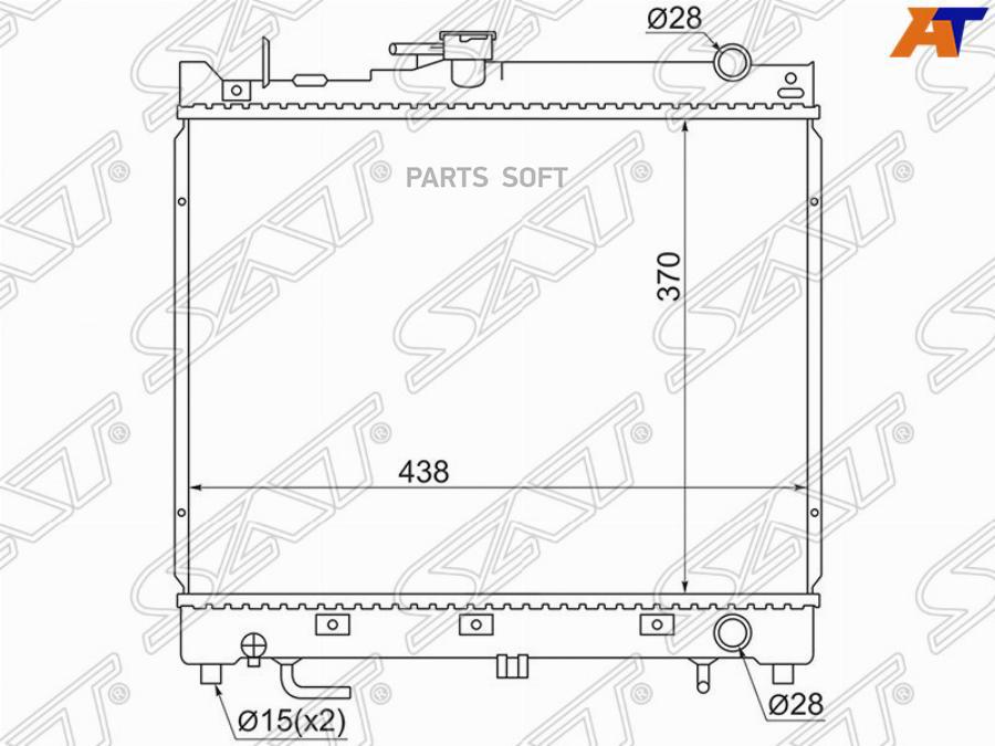 Радиатор Suzuki Jimny Jeep 98- Sat арт. SK0005