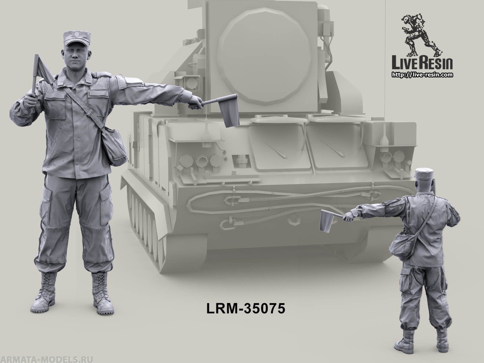 

LRM35075 Регулировщик движения с флагами - для модели ЗРК ТОР, 1/35