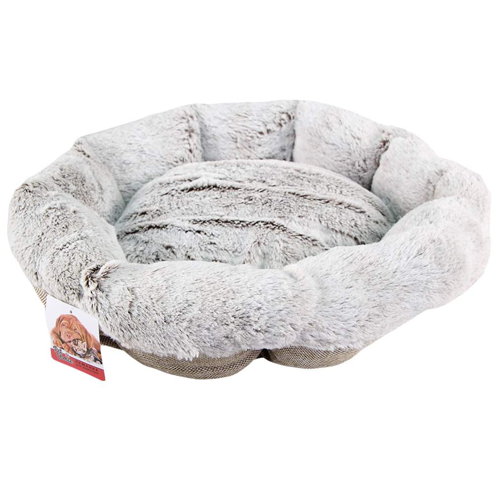 

Лежанка для кошки, собаки Pet Choice искусственный мех, текстиль 55x55x16см серый, 9371-2003C