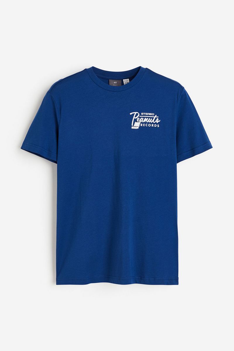 

Футболка мужская H&M 0973277 синяя 2XL, Синий, 0973277