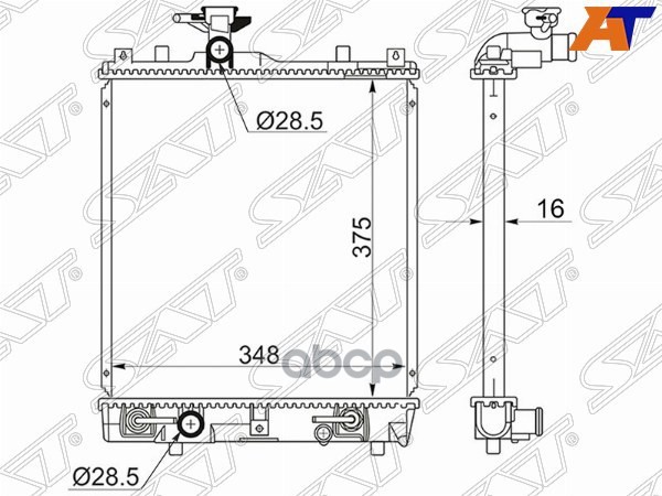 

Радиатор Suzuki Wagon R/Solio/Ignis/Justy/Agila/Cruze 00-05 At Sat арт. SK0003-1