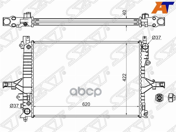 

Радиатор Volvo S60/V70/Xc70/S80 98- Sat арт. SG-VL0003