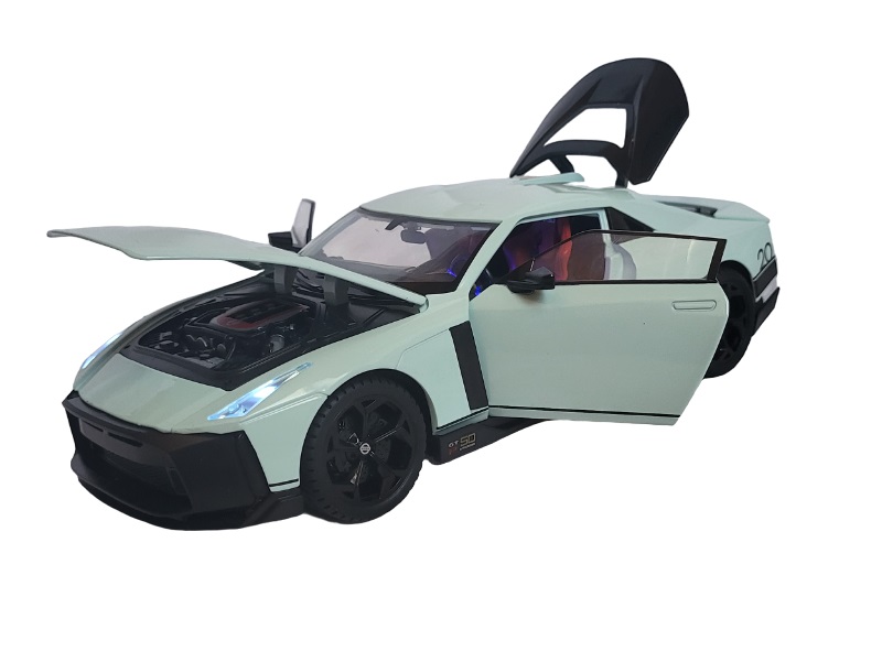 фото Коллекционная модель msn toys nissan gtr 50 1/18 свет, звук, дым 28 см. ms931-3, бирюзовый