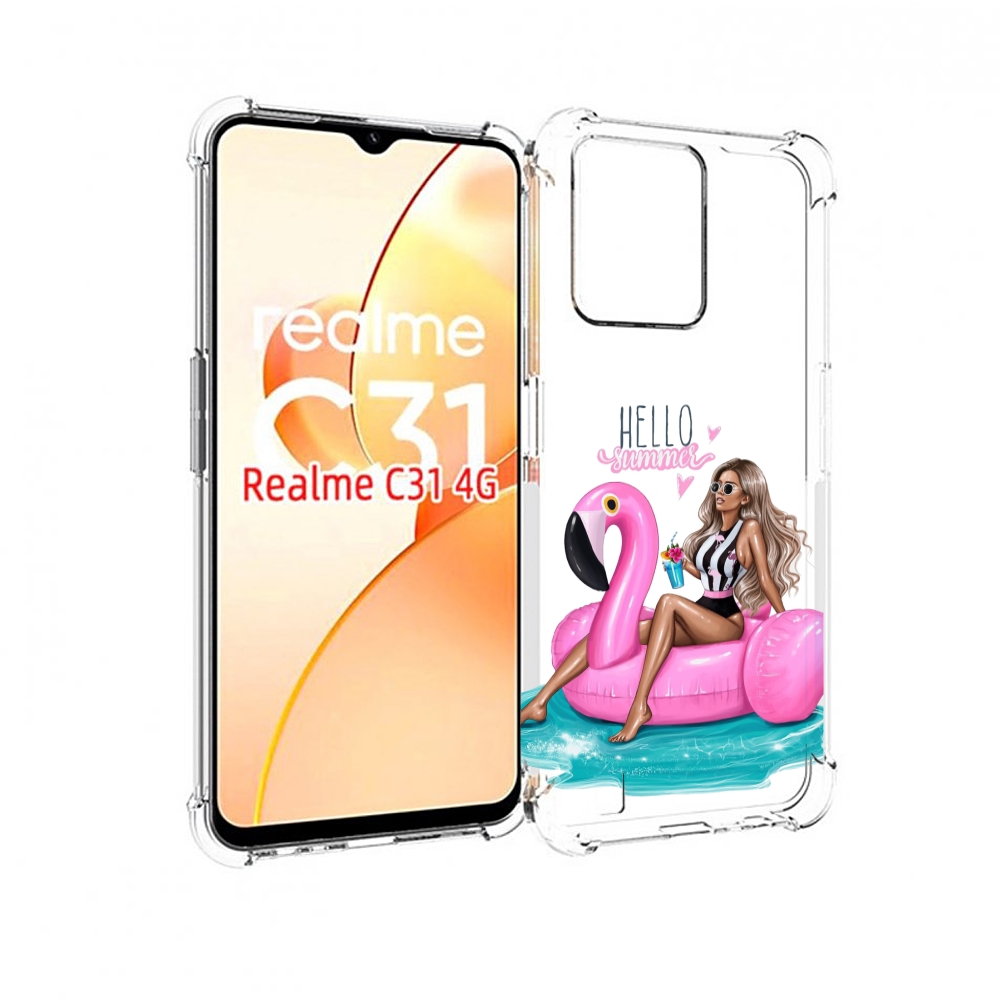 

Чехол MyPads Hello-summer для OPPO Realme C31, Прозрачный, Tocco