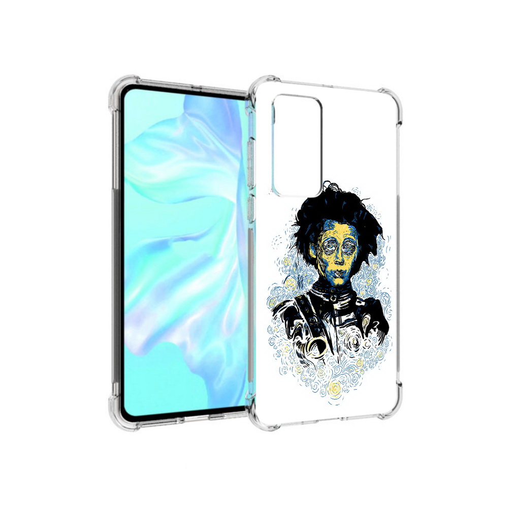 

Чехол MyPads Tocco для Huawei P40 парень черно-белый абстракция, Прозрачный, Tocco
