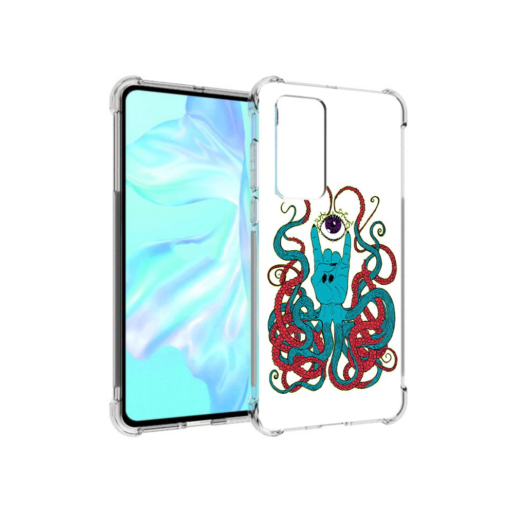 

Чехол MyPads Tocco для Huawei P40 осьминог-рука абстракция, Прозрачный, Tocco
