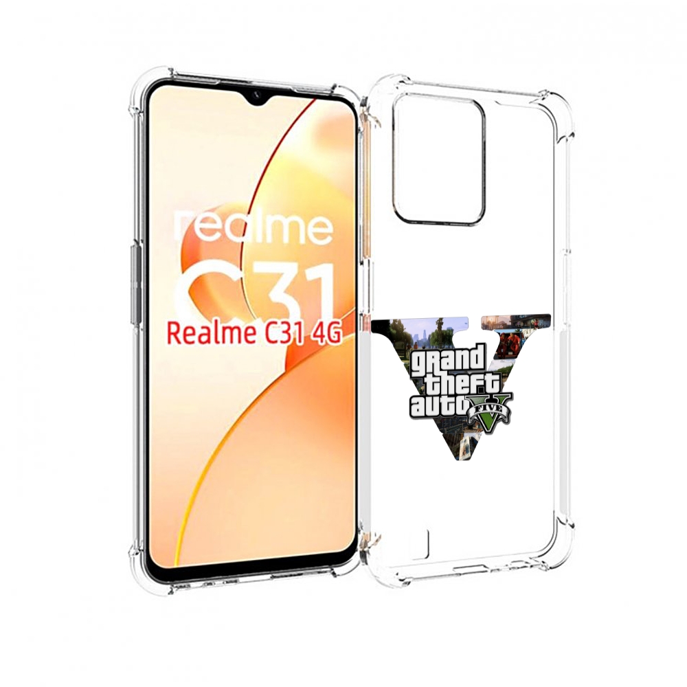

Чехол MyPads GTA 5 логотип для OPPO Realme C31, Прозрачный, Tocco
