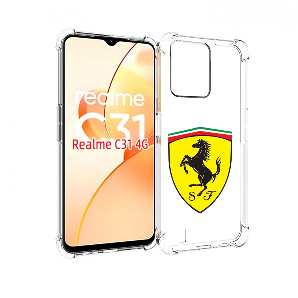 

Чехол MyPads Ferrari-3 мужской для OPPO Realme C31, Прозрачный, Tocco