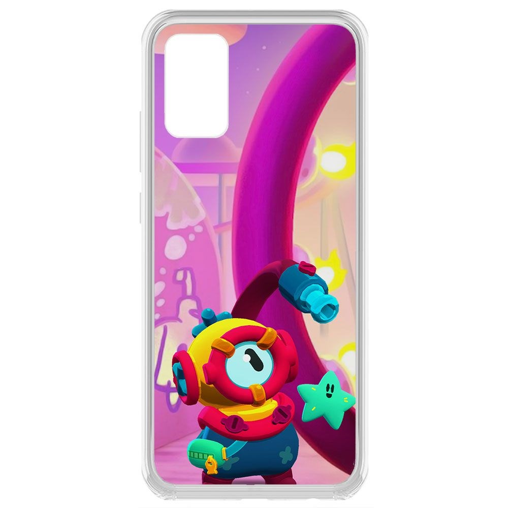 

Чехол-накладка Brawl Stars-Отис для Samsung Galaxy A02s (A025), Прозрачный
