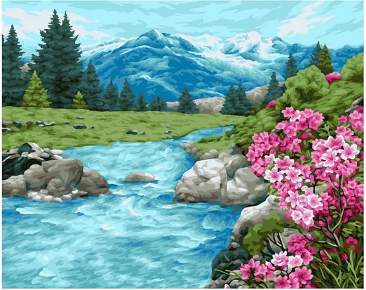 

Картина по номерам Paintboy Original GX 39208 Реки и горы 40x50см, Реки и горы