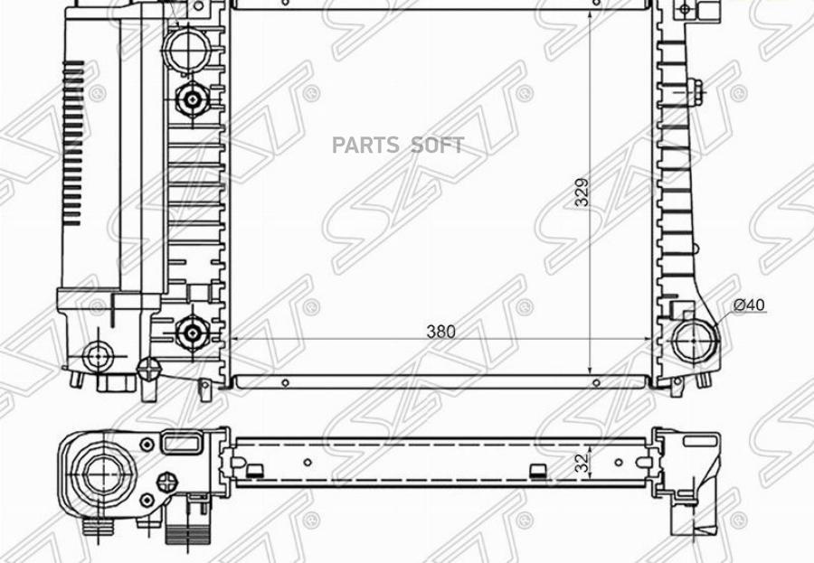 

Радиатор Bmw 3-Series E30 1.6/1.8 82-90 Sat арт. SG-BW0009