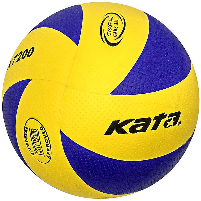 Мяч волейбольный KATA PU 2. 5, 280 гр, клееный желтый,синий