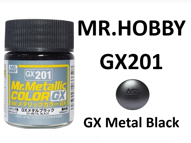 Краска Mr.Hobby Metal Black, GX201 600018183483