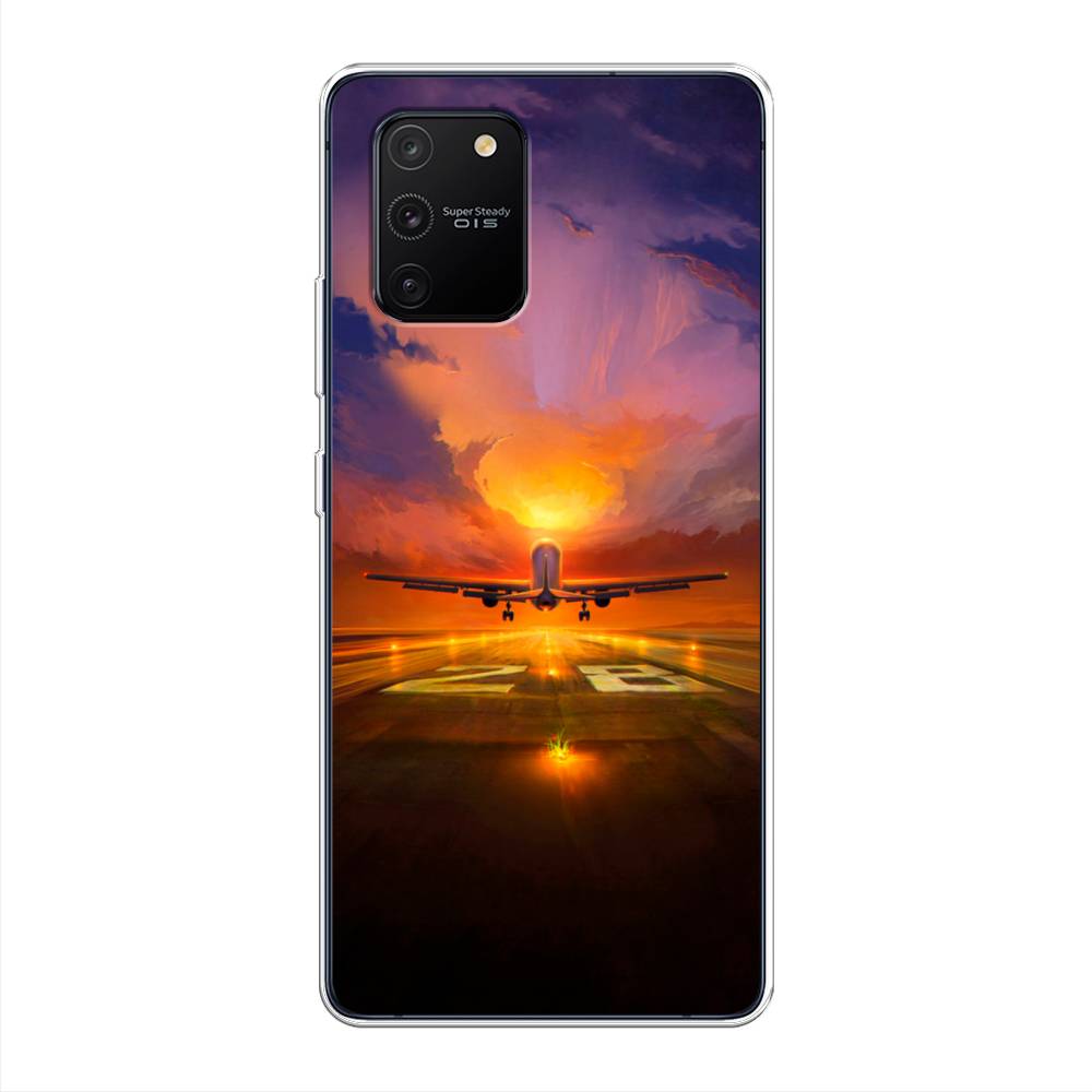 

Чехол на Samsung Galaxy S10 Lite "Самолет на посадке", Оранжевый;синий, 210050-6