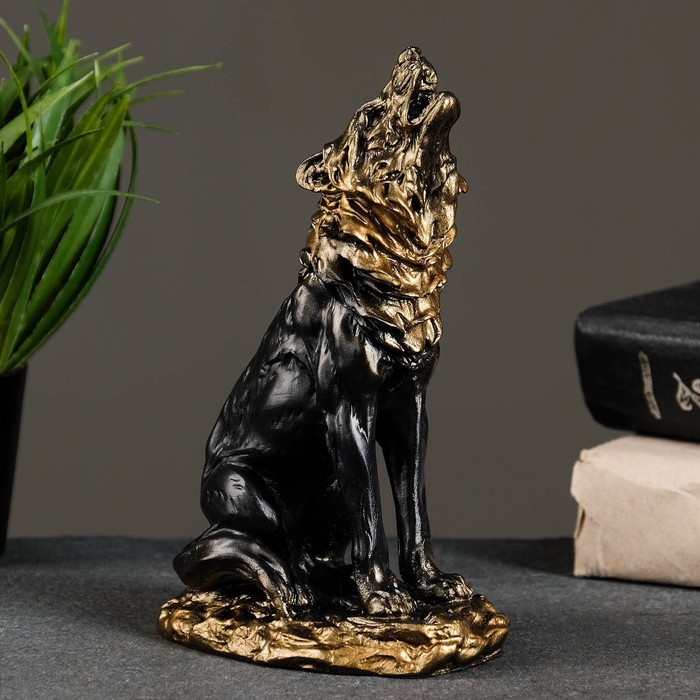 фото Фигура "волк" бронза 11х18х7см хорошие сувениры
